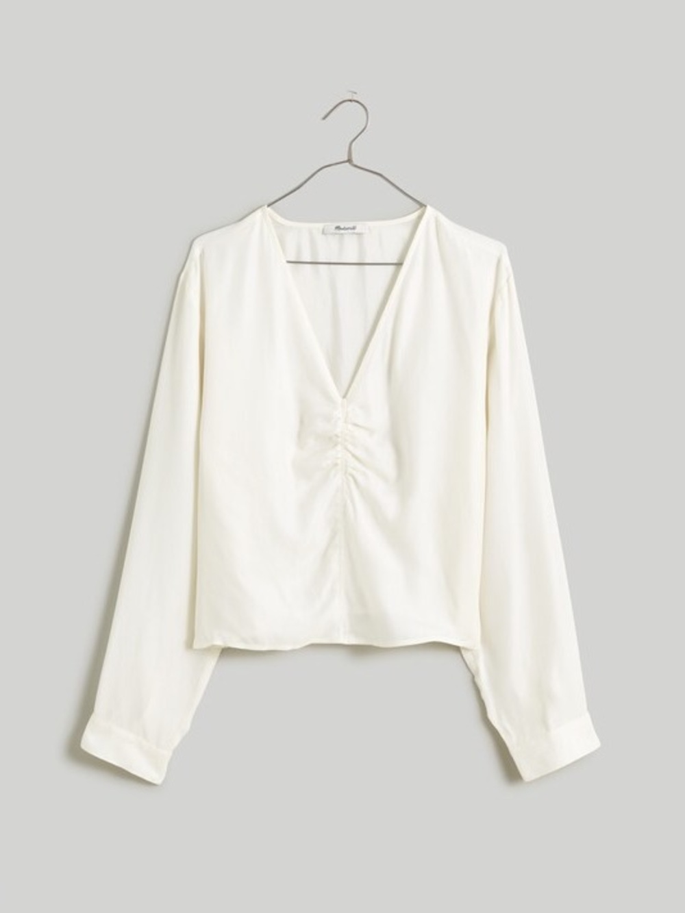 Madewell Brushed Ruched-Front top size 4 NWT